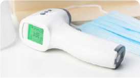 スタッフ検温義務化